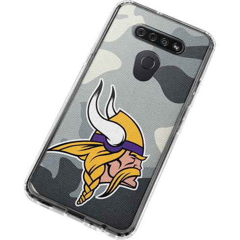 NFL Minnesota Vikings Camo LG K51/Q51 Clear Case