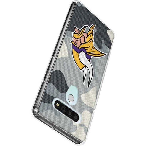 NFL Minnesota Vikings Camo LG Stylo 6 Clear Case