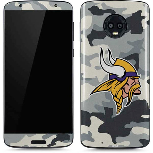 NFL Minnesota Vikings Camo Moto G6 Skin