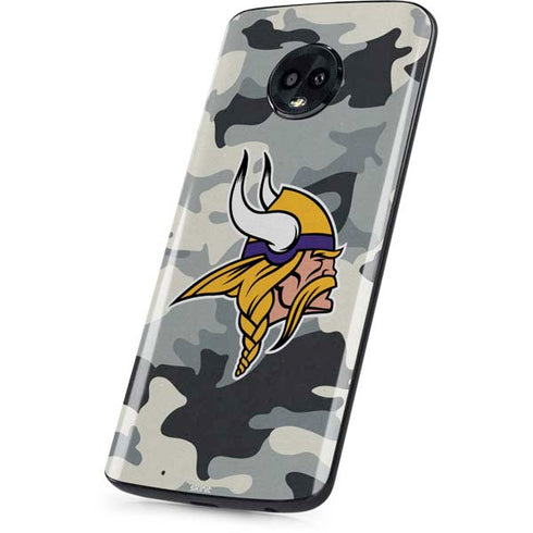 NFL Minnesota Vikings Camo Moto G6 Skin