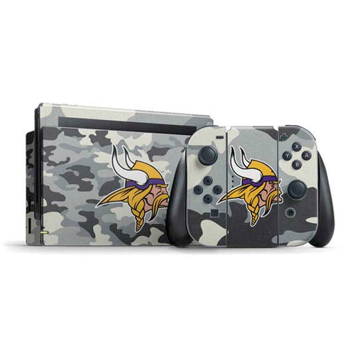 NFL Minnesota Vikings Camo Nintendo Switch Bundle Skin