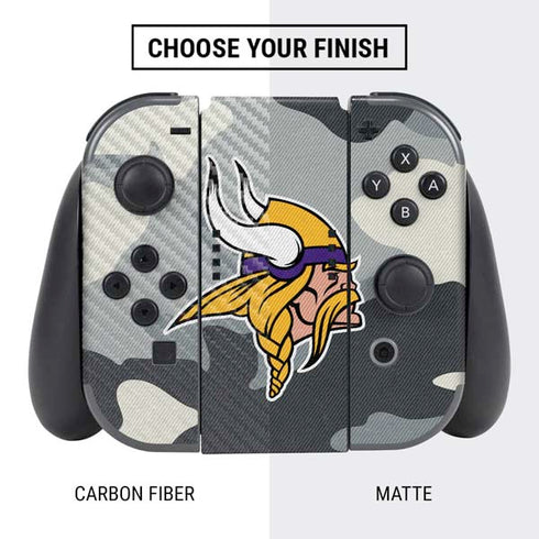 NFL Minnesota Vikings Camo Nintendo Switch Bundle Skin
