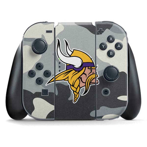 NFL Minnesota Vikings Camo Nintendo Switch (2017-2021) Joy-Con Controller Skin
