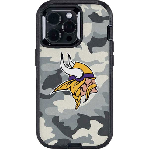 NFL Minnesota Vikings Camo Otterbox Defender iPhone Skin
