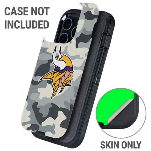 NFL Minnesota Vikings Camo Otterbox Defender iPhone Skin