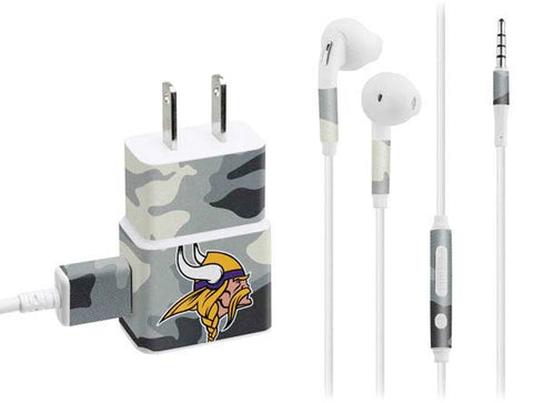 NFL Minnesota Vikings Camo Phone Charger Skin