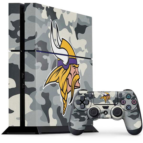 NFL Minnesota Vikings Camo PS4 Console and Controller Bundle Skin