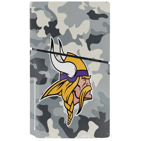 NFL Minnesota Vikings Camo PS5 Slim Disk Bundle Skin