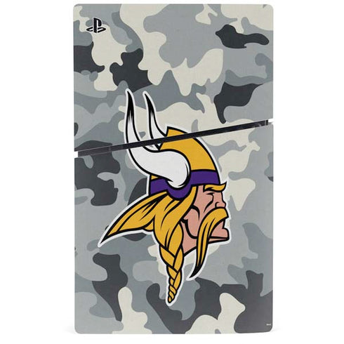 NFL Minnesota Vikings Camo PS5 Slim Digital Edition Console Skin