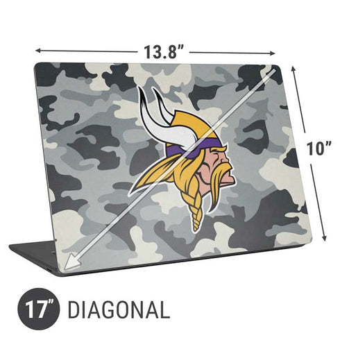 NFL Minnesota Vikings Camo Universal Laptop 17in (13.8 x 10in) Skin