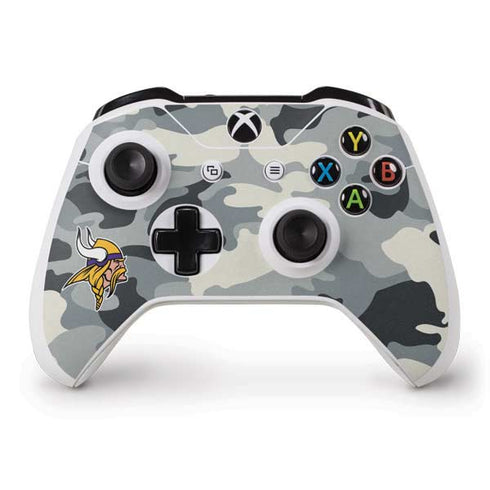 NFL Minnesota Vikings Camo Xbox One S Controller Skin