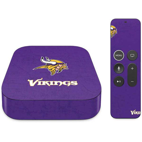 NFL Minnesota Vikings Distressed Apple TV Skin