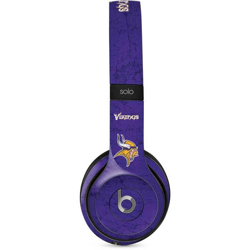 NFL Minnesota Vikings Distressed Beats Solo 2 Wired Skin