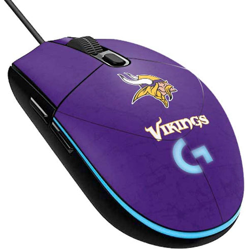 NFL Minnesota Vikings Distressed G203 Prodigy RGB Wired Gaming Mouse Skin