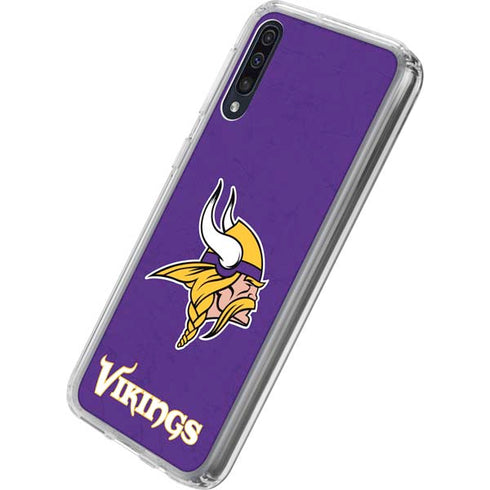 NFL Minnesota Vikings Distressed Galaxy A50 Clear Case