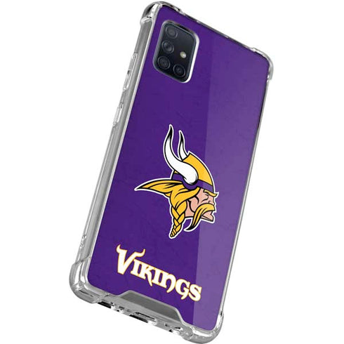 NFL Minnesota Vikings Distressed Galaxy A51 5G Clear Case