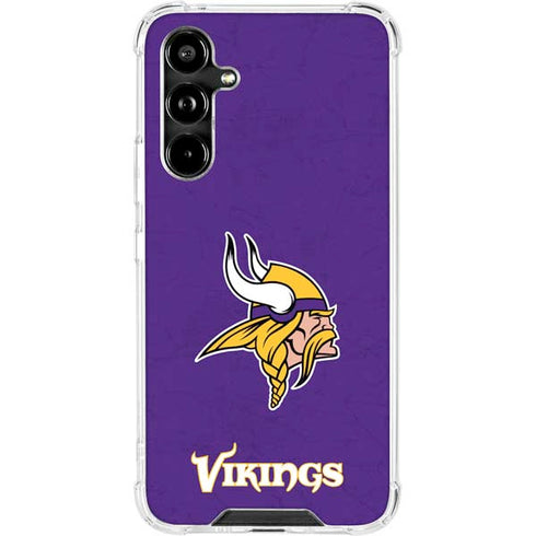 NFL Minnesota Vikings Distressed Galaxy A54 5G Clear Case