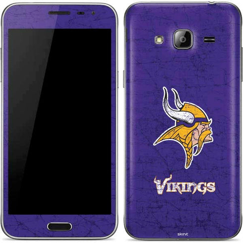 NFL Minnesota Vikings Distressed Galaxy J3 Skin