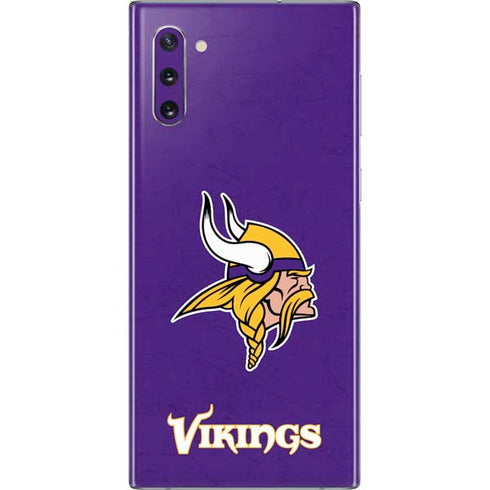 NFL Minnesota Vikings Distressed Galaxy Note 10 Skin