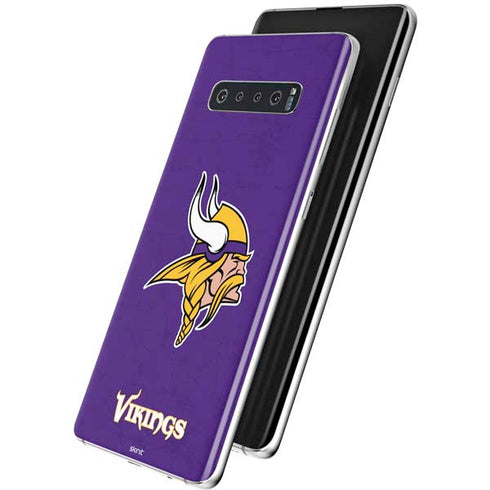 NFL Minnesota Vikings Distressed Galaxy S10 Plus Skin