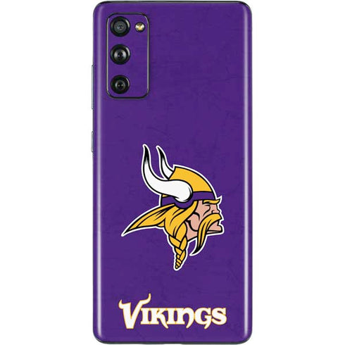 NFL Minnesota Vikings Distressed Galaxy S20 Fan Edition Skin