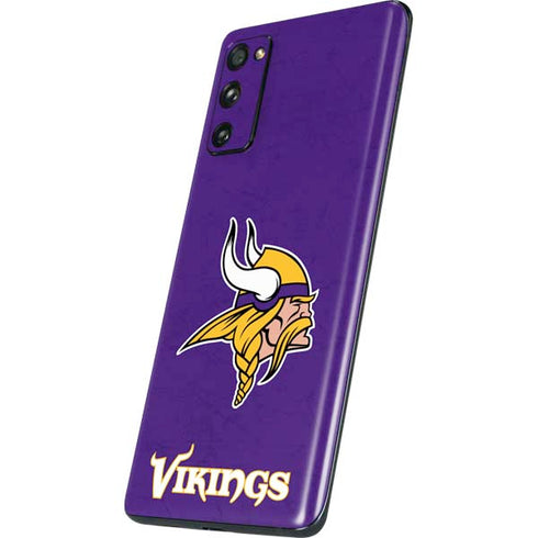 NFL Minnesota Vikings Distressed Galaxy S20 Fan Edition Skin