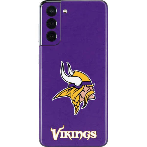 NFL Minnesota Vikings Distressed Galaxy S21 5G Skin