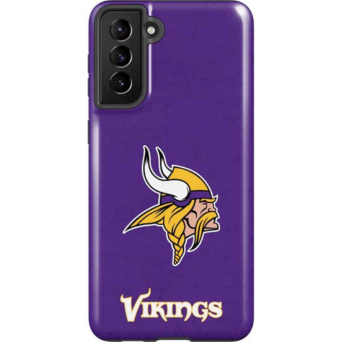 NFL Minnesota Vikings Distressed Galaxy S21 Plus 5G Pro Case