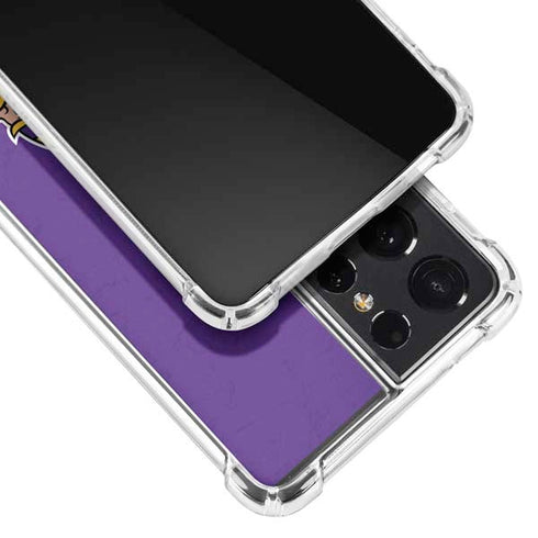 NFL Minnesota Vikings Distressed Galaxy S21 Ultra 5G Clear Case
