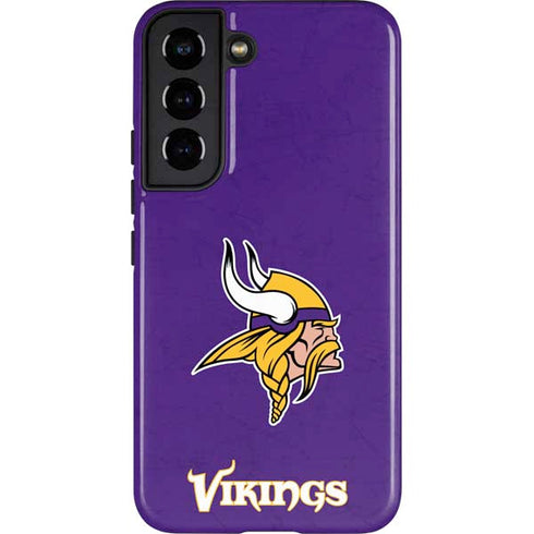 NFL Minnesota Vikings Distressed Galaxy S22 Pro Case
