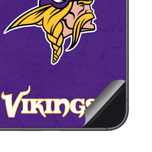 NFL Minnesota Vikings Distressed Galaxy S23 FE Skin