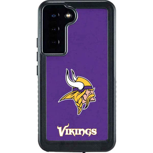 NFL Minnesota Vikings Distressed Galaxy S23 Plus Waterproof Case