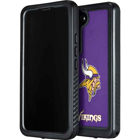 NFL Minnesota Vikings Distressed Galaxy S23 Plus Waterproof Case