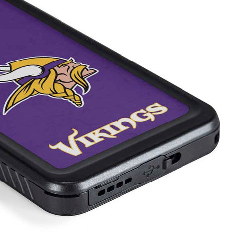 NFL Minnesota Vikings Distressed Galaxy S23 Plus Waterproof Case
