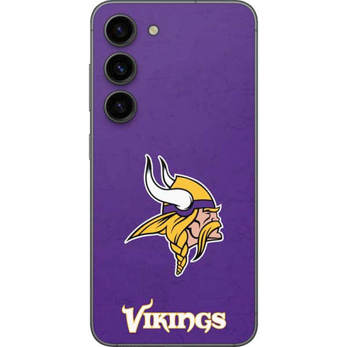 NFL Minnesota Vikings Distressed Galaxy S23 Skin