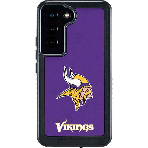 NFL Minnesota Vikings Distressed Galaxy S23 Waterproof Case
