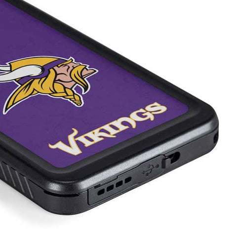 NFL Minnesota Vikings Distressed Galaxy S23 Waterproof Case
