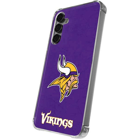 NFL Minnesota Vikings Distressed Galaxy S24 Plus Clear Case