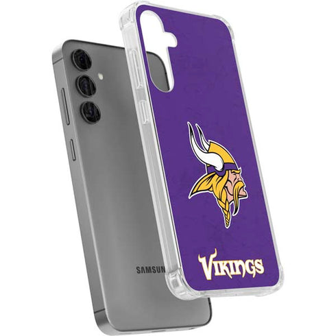 NFL Minnesota Vikings Distressed Galaxy S24 Plus Clear Case