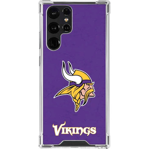 NFL Minnesota Vikings Distressed Galaxy S24 Ultra Clear Case
