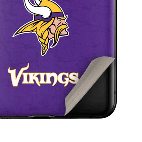 NFL Minnesota Vikings Distressed Galaxy Z Flip Skin