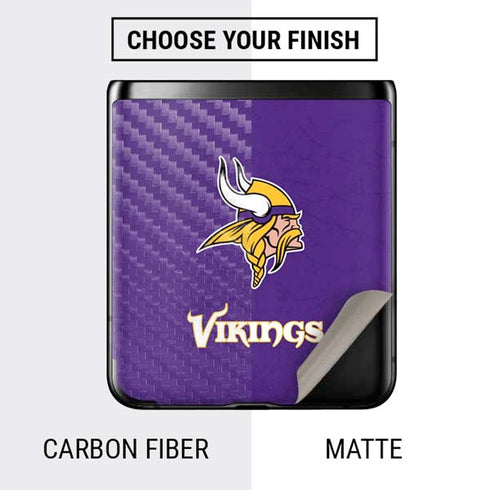 NFL Minnesota Vikings Distressed Galaxy Z Flip Skin
