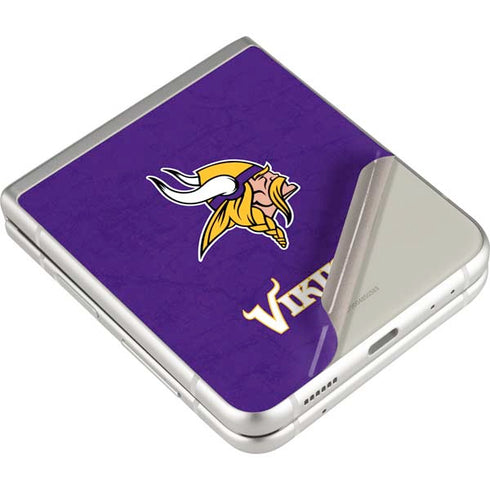 NFL Minnesota Vikings Distressed Galaxy Z Flip3 5G Skin