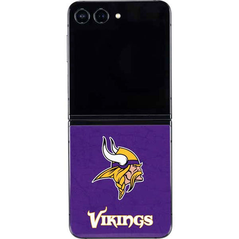 NFL Minnesota Vikings Distressed Galaxy Z Flip5 5G Skin