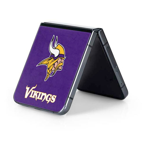 NFL Minnesota Vikings Distressed Galaxy Z Flip5 5G Skin