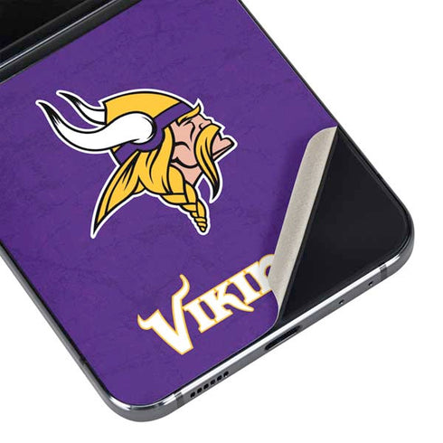 NFL Minnesota Vikings Distressed Galaxy Z Flip5 5G Skin