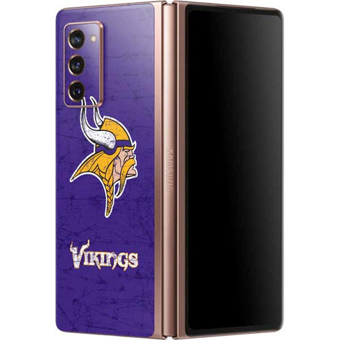 NFL Minnesota Vikings Distressed Galaxy Z Fold2 5G Skin
