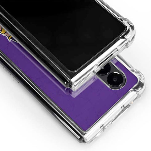 NFL Minnesota Vikings Distressed Galaxy Z Fold4 5G Clear Case