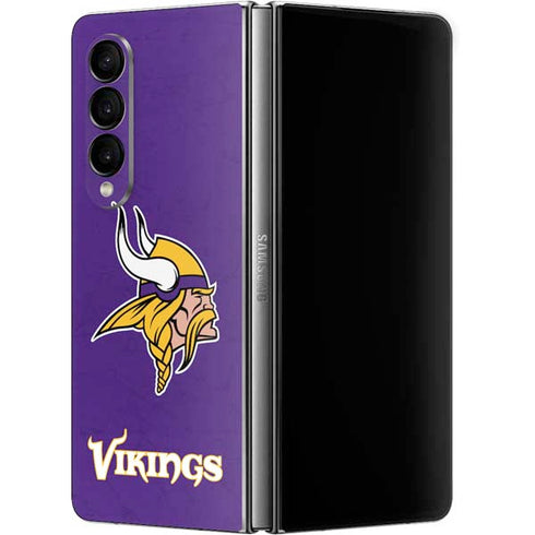 NFL Minnesota Vikings Distressed Galaxy Z Fold4 5G Skin
