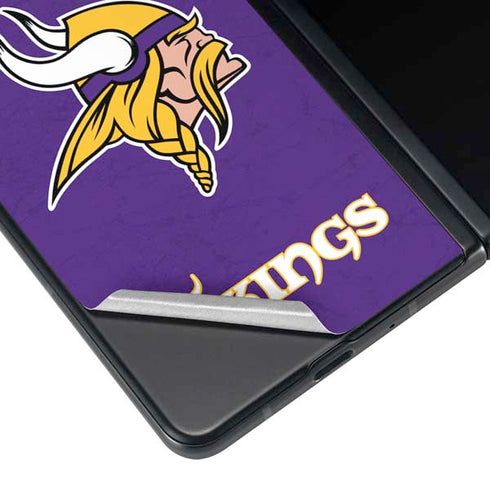 NFL Minnesota Vikings Distressed Galaxy Z Fold4 5G Skin